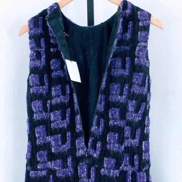 Anna Sui Dress Asymmetric Hem Textured Knit Dress Main Line Size 0 - Picture 8 of 14